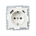 BRITE Розетка 1-местная с заземлением с защитными шторками 16А с USB A+C 18Вт РЮш11-1-БрЖ жемчуг IEK
