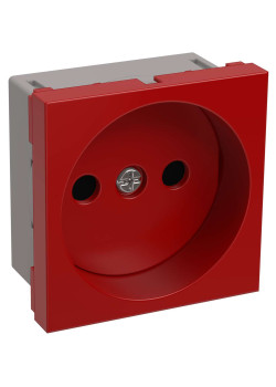 РКС-20-22-П-К Розетка без з/к 2к (на 2 модуля) ПРАЙМЕР красная IEK