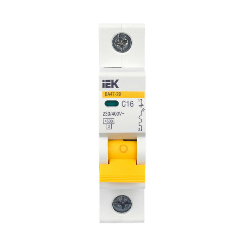 KARAT Автоматический выключатель ВА47-29 1P C 16А 4,5кА IEK