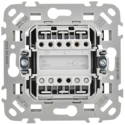 FLITE Выключатель 2-клавишный 10А ВС12-1-0-ФлЧ черный IEK