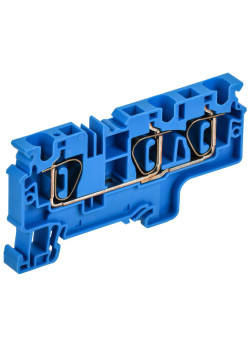 ARMAFIX Клемма пружинная CX6-3 BU 6мм2 трехконтактная синяя IEK