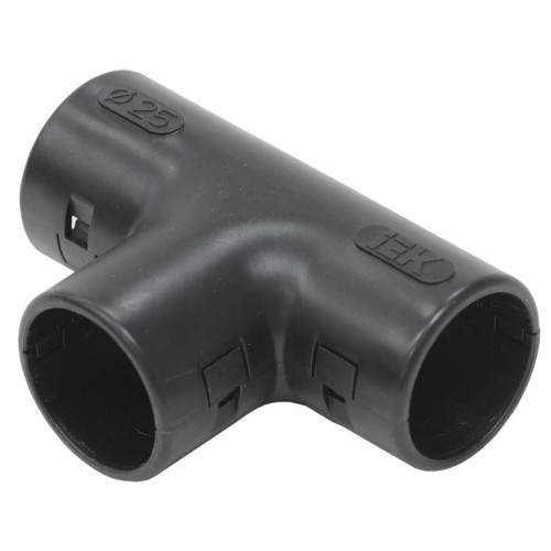 ELASTA Тройник открывающийся TI25G черный IEK