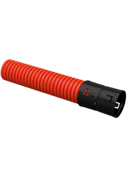 Труба гофрированная двустенная ПНД d=63мм красная (50м) IEK