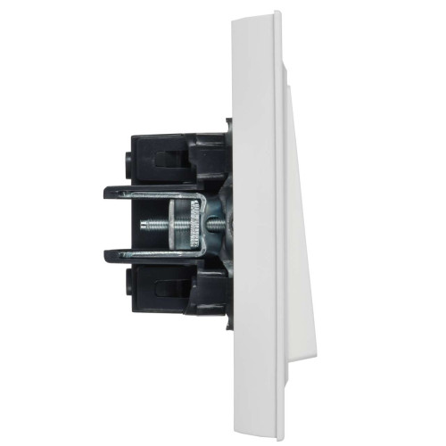 BRITE Выключатель 2-клавишный 10А в сборе ВСР10-2-0-БрАБ арктический белый IEK