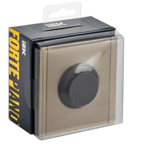 FORTE&PIANO Светорегулятор поворотно-нажимной 600Вт FP654M металл шампань IEK