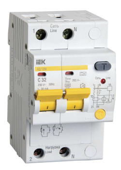 KARAT Дифференциальный автомат АД12M 2P C32 30мА тип A IEK