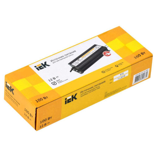Драйвер LED ИПСН-PRO 100Вт 12В блок-шнуры IP67 IEK