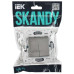 SKANDY Выключатель 2-клавишный перекрестный 10А SK-V06N металл никель IEK