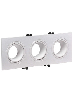 Светильник 4103 встраиваемый под лампу 3хMR16 квадрат пластиковый белый IEK