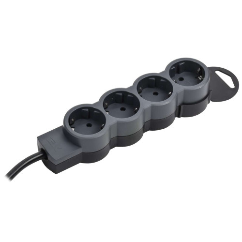 STANDARD Удлинитель У04 4 места 2P+PE 5м 3х1,5мм2 16А черный IEK
