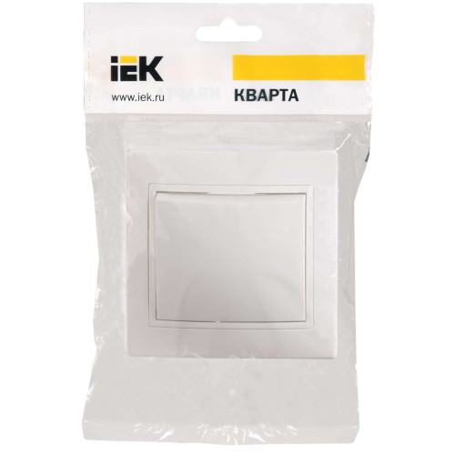 KVARTA Выключатель 1-клавишный 10А ВС10-1-0-КБ белый IEK