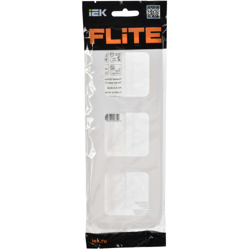 FLITE Рамка 3-местная РУ-3-А-ФлБ белый IEK FLITE Рамка 3-местная РУ-3-А-ФлБ белый IEK