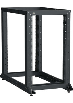 ITK LINEA F Стойка двухрамная 24U 600х600-1000мм черная