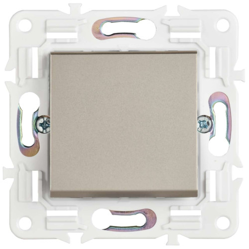 SKANDY Выключатель 1-клавишный кнопочный 10А SK-V14Sh шампань IEK