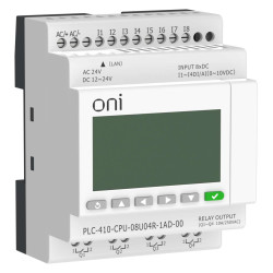 ПЛК 410 Модуль ЦПУ 4 DI 4 UI (0-10 В/DI) 4 RO 12В-24В DC или 24В AC с Ethernet портом с экраном ONI