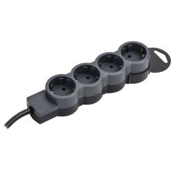 STANDARD Удлинитель У04 4 места 2P+PE 1,5м 3х1,5мм2 16А черный IEK