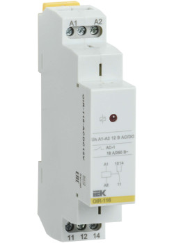 Реле промежуточное модульное OIR 1 контакт 16А 12В AC/DC IEK