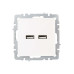 BRITE Розетка USB A+A 5В 3,1А РЮ10-1-БрЖ жемчуг IEK