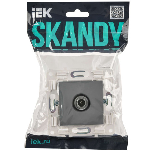 SKANDY Розетка TV оконечная SK-A12Gr серый IEK