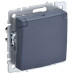BRITE Розетка 1-местная с заземлением с защитными шторками и крышкой 16А IP44 РСбш10-3-44-БрМ маренго IEK
