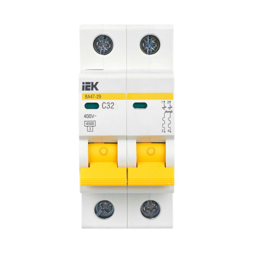 KARAT Автоматический выключатель ВА47-29 2P C 32А 4,5кА IEK