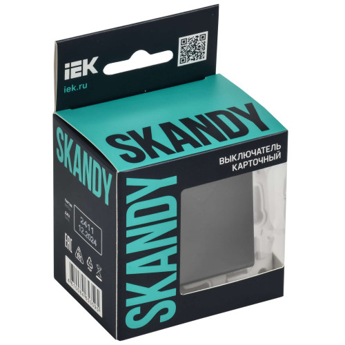 SKANDY Выключатель карточный 30А SK-V15Bl черный IEK