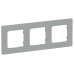 FLITE Рамка 3-местная РУ-3-К-ФлС серый IEK