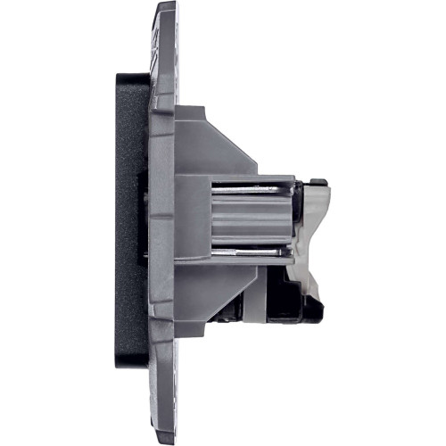 INSPIRIA Розетка компьютерная RJ45 категория 5Е UTP антрацит