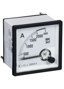 Амперметр аналоговый Э47 2000/5А класс точности 1,5 96х96мм IEK