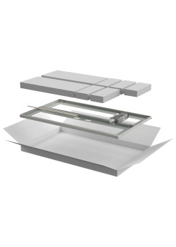 ITK Дверь перфорированная двустворчатая для шкафа LINEA N 18U 600мм серая