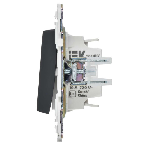 SKANDY Выключатель 1-клавишный с индикацией 10А SK-V07T титан IEK