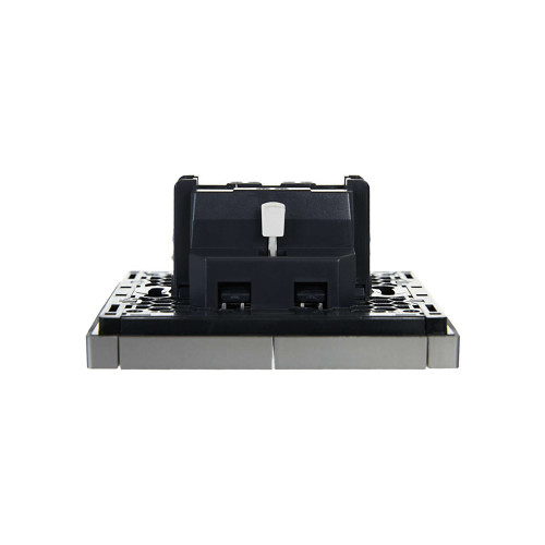 FORTE&PIANO Выключатель 2-клавишный 10А FP505 сталь IEK