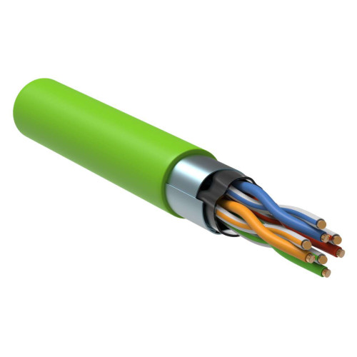 ITK Витая пара F/UTP кат.5E 4x2х24AWG solid LSLTx нг(А)-LSLTx зеленый (305м)