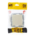 BRITE Розетка 1-местная с заземлением с защитными шторками и крышкой 16А IP44 РСбш10-3-44-БрКр бежевый IEK