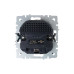BRITE Розетка 1-местная с заземлением с защитными шторками 16А с USB A+A 5В 3,1А РЮш10-2-БрТБ темная бронза IEK