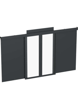 ITK by ZPAS Дверь раздвижная изолированного коридора для шкафов 42U 1000мм на ножках черная (2шт/компл) РФ