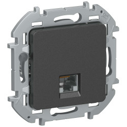 IEKINSPIRIA Розетка компьютерная RJ45 категория 5Е UTP 6738281 антрацит IEK