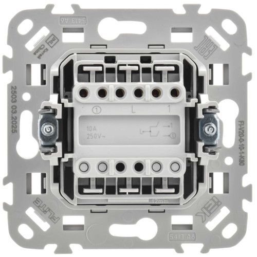 FLITE Выключатель 2-клавишный 10А ВС12-1-0-ФлМА мокрый асфальт IEK