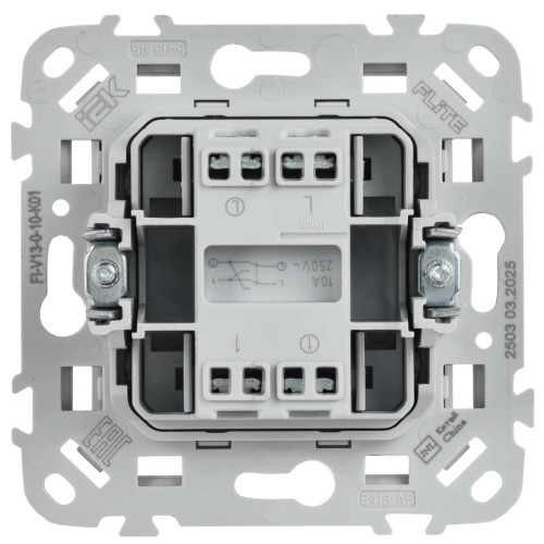 FLITE Выключатель 1-клавишный перекрестный 10А ВС71-1-0-ФлБ белый IEK FLITE Выключатель 1-клавишный перекрестный 10А ВС71-1-0-ФлБ белый IEK