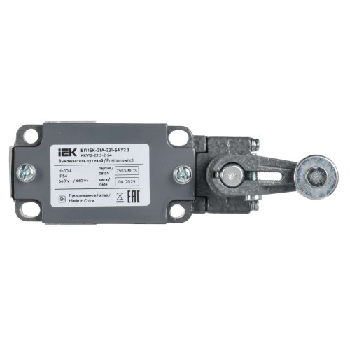 Выключатель путевой ВП 15К-21А-231-54 У2.3 рычаг с роликом прямого действия IEK Выключатель путевой ВП 15К-21А-231-54 У2.3 рычаг с роликом прямого действия IEK