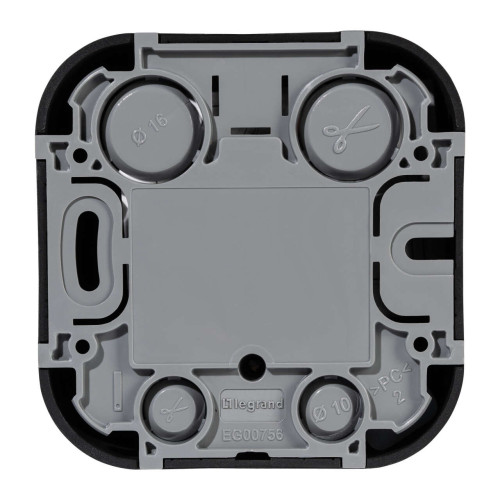QUTEO Розетка для открытой установки компьютерная RJ45 кат.5E UTP чёрный матовый