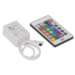 Контроллер с ПДУ ИК RGB 3 канала 12В 2А 72Вт IEK-eco
