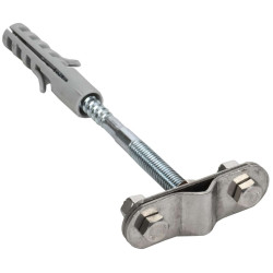 Держатель проводника круглого 6-10мм L=100 мм бетонный фасад оцинкованная сталь TD IEK