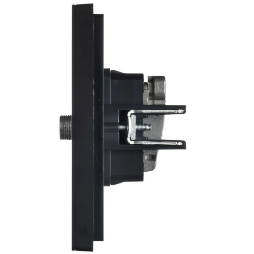 FORTE&PIANO Розетка двойная TV+SAT FP138M металл черный IEK