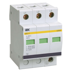 KARAT Ограничитель импульсного перенапряжения ОПС1-C 3P In=20кА Un=400В Im=40кА IEK