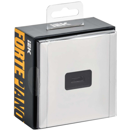 FORTE&PIANO Розетка HDMI FP240M металл белый IEK