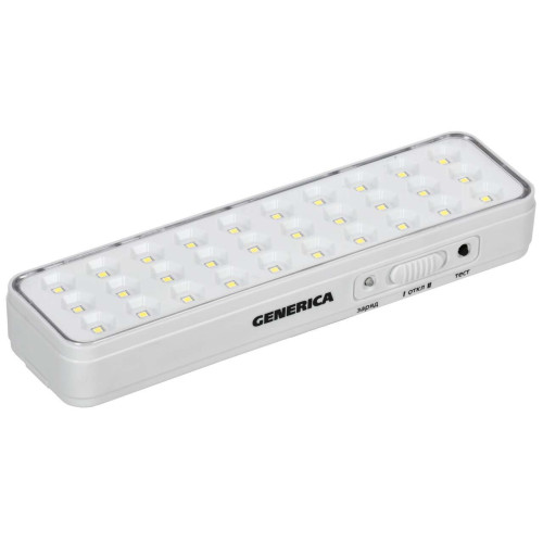 Светильник светодиодный аккумуляторный ДБА 1030 непостоянного действия 30LED 5ч 3Вт GENERICA