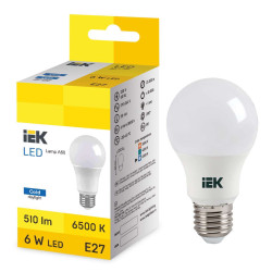 LED Bulb A60 6W 6500K E27 IEK