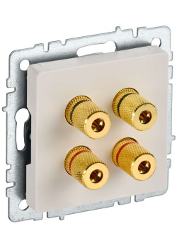 BRITE Аудиорозетка 4-местная РА10-БрКр бежевый IEK