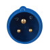 Вилка переносная ССИ-013 2P+PE 16А 200-250В IP44 IEK